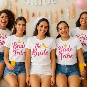 Комплект тениски „Bride’s Tribe“ – Моминско парти