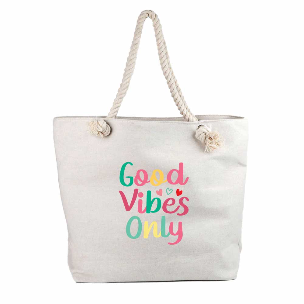 Плажна чанта „Good Vibes Only“ - Image 5